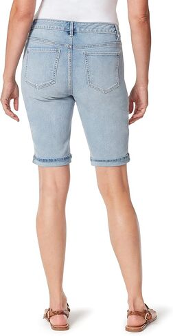 Gloria Vanderbilt Women's Mid Rise Feminine Cut Bermuda Short, Zermatt Whiskers, 14 Petite in Saudi Arabia
