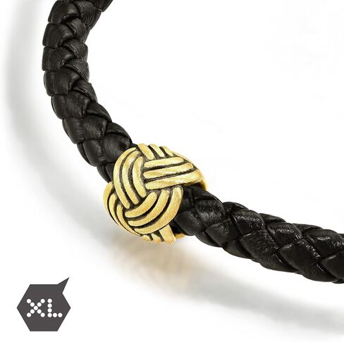Sang Sang Sang 999 24K Solid Gold Gold Noir Sknot Charm Bracelet للرجال والنساء 92301C in Saudi Arabia