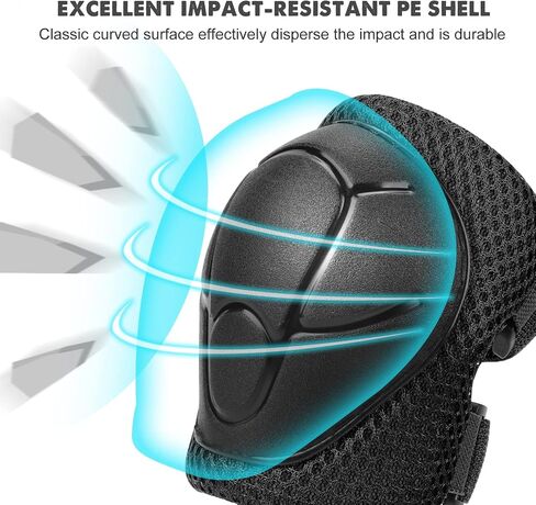 SAMIT Knee Pads for Kids 3-8 Years Boys Girls Protective Gear Set Toddler Knee and Elbow Pads with Wrist Guards 6 in 1 Safety Gear Set for Skating Cycling Bike Rollerblading Scooter Roller Skates in Kuwait