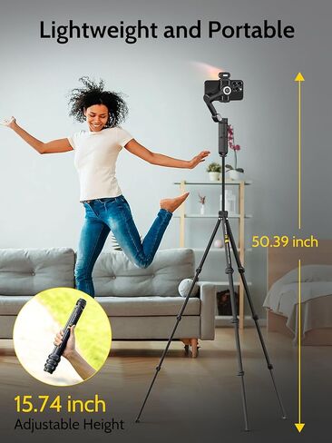 Gimbal Stabilizer for Smartphone with Face/Object tracking for iPhone 15 14 Pro Max Android,3-Axis Foldable Phone Gimbal w/Built-in Light,1/4 Threads for TikTok YouTube Vlogging(Smart X Grey) in Kuwait