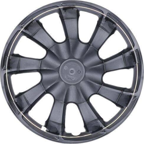 17" Premium Universal Wheel Rim Covers – Set of 4 Black Lacquer Hubcaps,ABS&PC Material Hub Protection Accessory,Snap-on Replacement Caps for Car,Pickup Truck,SUV - 17 Inch Black Lacquer in Kuwait