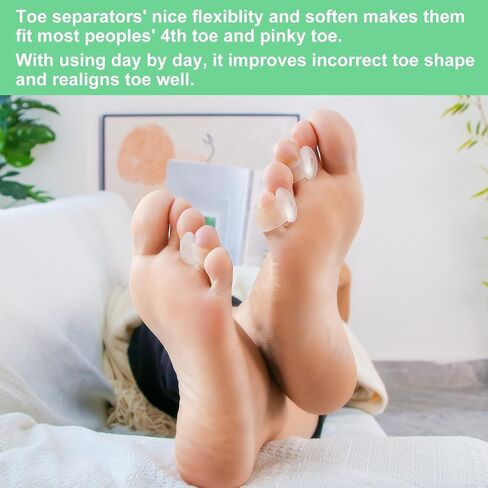 Niupiour Silicone Toe Separator - 14 Pack Gel Toe Spacers for for Women and Men, Toe Corrector for Women and Men, Toe Straightener for Bunions, Overlapping Toe, Hammer Toe, Say Goodbye to Pain in Saudi Arabia
