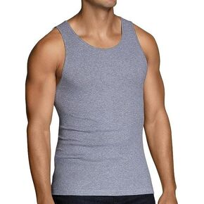 Hanes Men's 5-Pack ComfortBlend Tank with FreshIQ, Gray, X-Large in Saudi Arabia