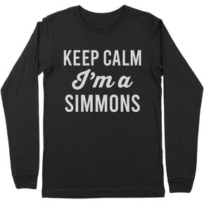 Keep Calm I'm a Simmons Kids Long Sleeve T-Shirt Youth in Saudi Arabia
