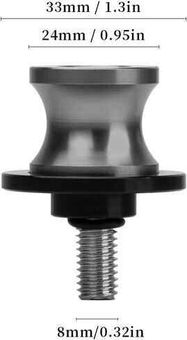 Motorcycle M8 Swingarm Spools Slider For Tiger 850 Sport 2021-2024 Motorcycle Bobbins Paddock Stand Spools Paddock Stand Bobbins m8 tiger 850 sport Accessories (Gray) in Saudi Arabia