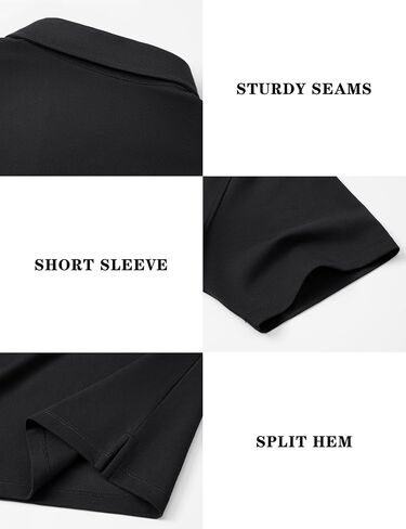 MAGNIVIT Men's Polo Shirt Short Sleeve 3 Button Cotton Pique Casual T-Shirts Moisture Wicking Performance Work Golf Tee in Saudi Arabia