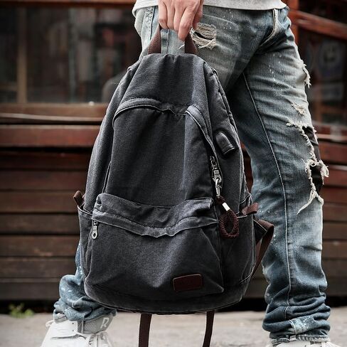 Muzee Canvas Backpack Lightweight Travel Daypack Daypack Rucksack Backpack Backpack in Kuwait