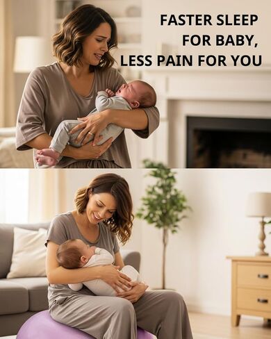 Trideer Pregnancy Ball Birthing Ball, 1.7mm Extra Thick Yoga Ball for Maternity, Labor Birth, Exercise, Physio, Recovery Guide & Baby Memory Book Included, 440LB Anti-Burst & Non-Slip Stability Ball in Kuwait