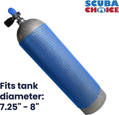 Scuba Choice Stretchable Tank Protective Mesh Cover, Black – Anti-Scratch, Customizable Length, Easy Installation, Durable, Universal Fit for 7.25"-8" Diving Tanks, Scratch Protection Resistance in Saudi Arabia