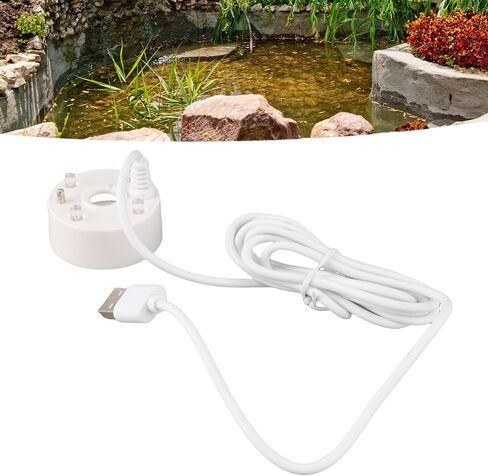 Mist Maker USB مصابيح LED ملونة 5 فولت فولت فاونتير النافورة للبوند صخور صخور خزان الأسماك (أبيض) in Kuwait