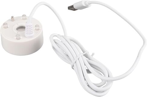 Mist Maker USB مصابيح LED ملونة 5 فولت فولت فاونتير النافورة للبوند صخور صخور خزان الأسماك (أبيض) in Kuwait