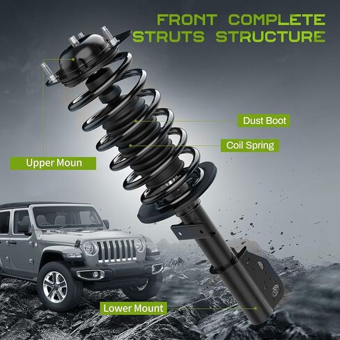 AutoSaver88 Front Complete Struts Froofs و Coil Spring Assembly متوافقة مع 2008-2012 Buick Enclave ، 2009-2012 Chevy Traverse ، 2007-2012 GMC Acadia ، 2007-2010 Saturn Outlook in Saudi Arabia
