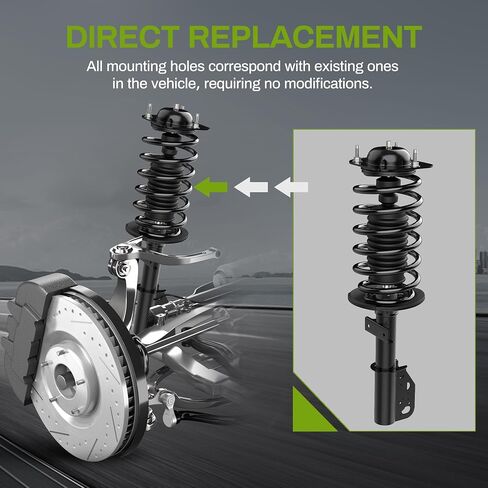 AutoSaver88 Front Complete Struts Froofs و Coil Spring Assembly متوافقة مع 2008-2012 Buick Enclave ، 2009-2012 Chevy Traverse ، 2007-2012 GMC Acadia ، 2007-2010 Saturn Outlook in Saudi Arabia