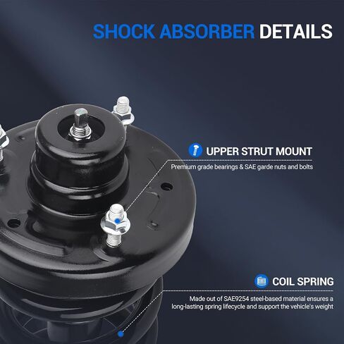 Autoround Pair 171139 Rear Complete Shock Absorber Compatible with 2007-2017 Ford Expedition & Lincoln Navigator, Left & Right Struts with Coil Spring Assembly in Saudi Arabia