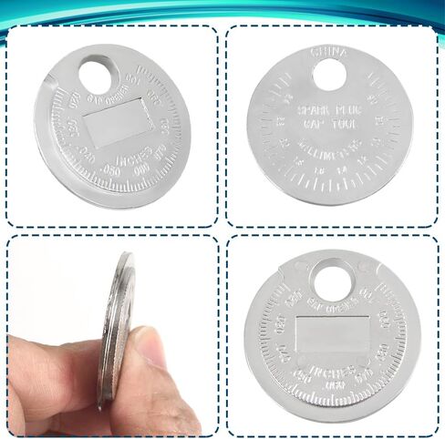 2pcs أداة قياس توصيل شرارة ، أداة الفجوة في شرارة ، قياس أداة قياس الفجوة في شرارة الأسلاك المقيدة من 0.020 إلى 0.100 بوصة ، فجوة قابس شرارة لقياس فجوة توصيل شرارة دقيقة (2pcs) in Saudi Arabia