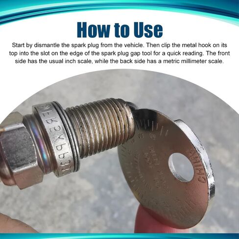 2pcs أداة قياس توصيل شرارة ، أداة الفجوة في شرارة ، قياس أداة قياس الفجوة في شرارة الأسلاك المقيدة من 0.020 إلى 0.100 بوصة ، فجوة قابس شرارة لقياس فجوة توصيل شرارة دقيقة (2pcs) in Saudi Arabia