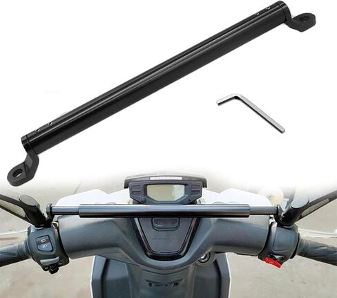 Motorcycle Balance Bar Motorcycle Handlebars Aluminum Alloy Motorcycle Cross Bar with Handlebar 22mm in Diameter Adjustable Strength Levers Balance Handlebar Crossbar (Black) in Saudi Arabia
