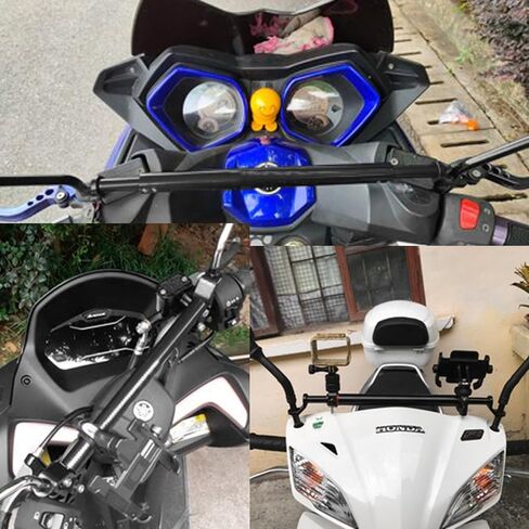 Motorcycle Balance Bar Motorcycle Handlebars Aluminum Alloy Motorcycle Cross Bar with Handlebar 22mm in Diameter Adjustable Strength Levers Balance Handlebar Crossbar (Black) in Saudi Arabia