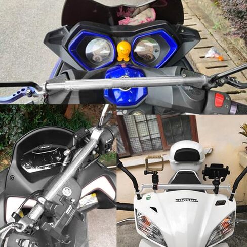 Motorcycle Balance Bar Motorcycle Handlebars Aluminum Alloy Motorcycle Cross Bar with Handlebar 22mm in Diameter Adjustable Strength Levers Balance Handlebar Crossbar (Black) in Saudi Arabia