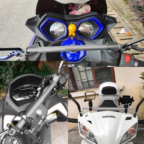 Motorcycle Balance Bar Motorcycle Handlebars Aluminum Alloy Motorcycle Cross Bar with Handlebar 22mm in Diameter Adjustable Strength Levers Balance Handlebar Crossbar (Black) in Saudi Arabia