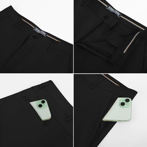 PJ Paul Jones Mens Golf Pants Stretch Work Press Pant Classic Classic Fit Plans Breats مع 5 جيوب in Kuwait
