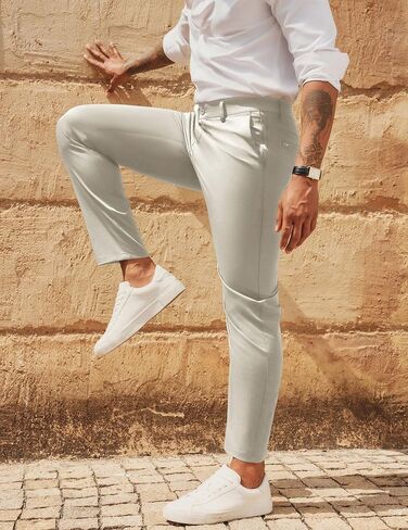 PJ Paul Jones Mens Golf Pants Stretch Work Press Pant Classic Classic Fit Plans Breats مع 5 جيوب in Kuwait
