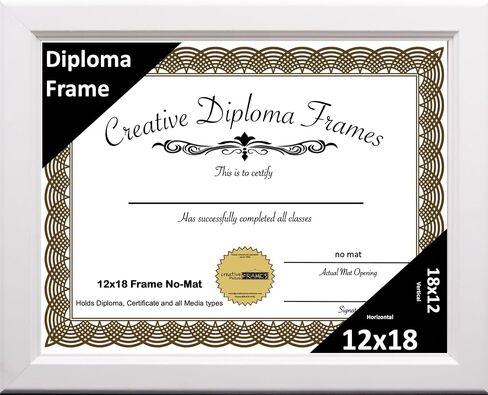 Creative Picture Frames 8.5x11 Diploma Frame Exact - No Mat, Carnegie Stanless Steel Finish Frame, Display Photo or Art with intalled wall hanger in Saudi Arabia