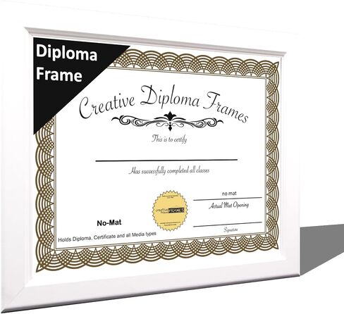 Creative Picture Frames 8.5x11 Diploma Frame Exact - No Mat, Carnegie Stanless Steel Finish Frame, Display Photo or Art with intalled wall hanger in Saudi Arabia