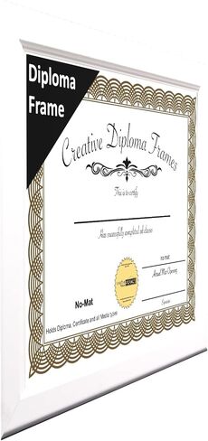 Creative Picture Frames 8.5x11 Diploma Frame Exact - No Mat, Carnegie Stanless Steel Finish Frame, Display Photo or Art with intalled wall hanger in Saudi Arabia