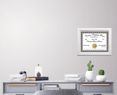 Creative Picture Frames 8.5x11 Diploma Frame Exact - No Mat, Carnegie Stanless Steel Finish Frame, Display Photo or Art with intalled wall hanger in Saudi Arabia