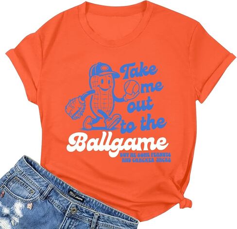 Alltb البيسبول قمصان نساء مضحكة لعبة البيسبول Mom Shirt Ballgame Graphic Tshirt Game Day Fan Tee Tee Short Sleeve Top Top in Kuwait
