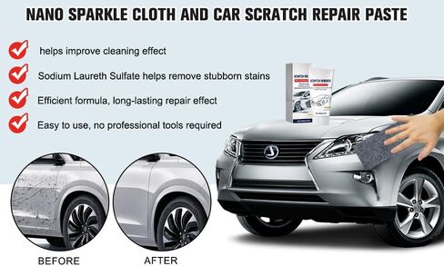 Nano Sparkle Cloth Car Scratch Remover, Advanced Scratch Repair Paste and Upgraded Nano Cloth for Effortless Car Scratch Repair in Saudi Arabia
