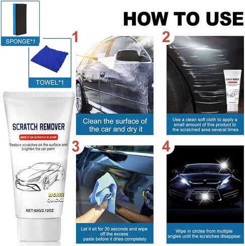 Nano Sparkle Cloth Car Scratch Remover, Advanced Scratch Repair Paste and Upgraded Nano Cloth for Effortless Car Scratch Repair in Saudi Arabia