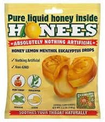Honees Honey Lemon Cough Drops, 20 Drops Each (Pack of 3) in Saudi Arabia