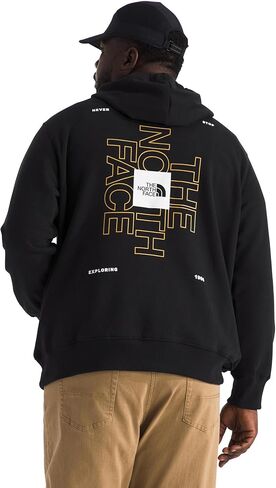 THE NORTH FACE Men's Brand Proud Hoodie, TNF Black/Optic Violet, Large in Saudi Arabia