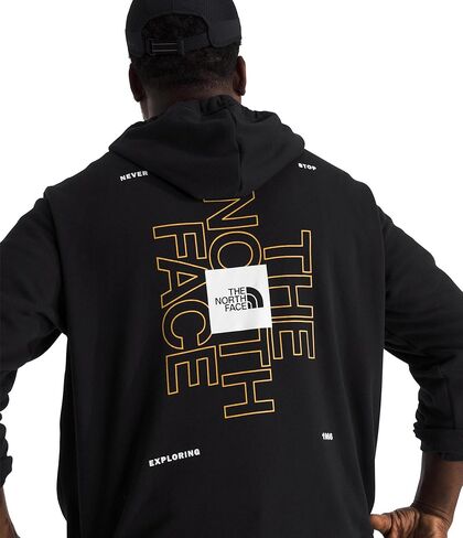 THE NORTH FACE Men's Brand Proud Hoodie, TNF Black/Optic Violet, Large in Saudi Arabia