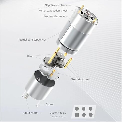 Gear Motor JGB37-545 DC Deceleration Motor 12v24v 7-952RPM All Metal Gearbox High Torque Forward and Reverse Adjustable Motor(22RPM,24V Bracket Motor) in Saudi Arabia