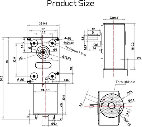 Gear Motor JGY-370 Micro Worm Gear Motor 6v~24v 6RPM~210RPM Forward and Reverse Adjustable Speed High Torque Self-Locking Brushed DC Motor(68RPM,24V Single Motor) in Saudi Arabia