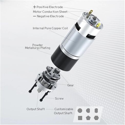 محرك التروس محرك كوكبي محرك 42GP-775 عزم الدوران العالي 12V/24V يمكن أن يدور إلى الأمام وعكس 8PRM ~ 1600PRM ، أقصى عزم الدوران 253 كجم. in Kuwait