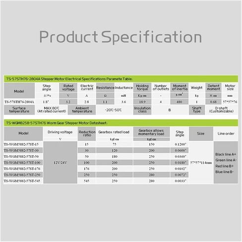 Gear Motor 57 Worm Gear Deceleration Stepper Motor 5882 12V24V Worm Gear Right Angle All Metal Gearbox Deceleration Drive High Torque Motor(Reduction Ratio 250,Single Motor) in Saudi Arabia