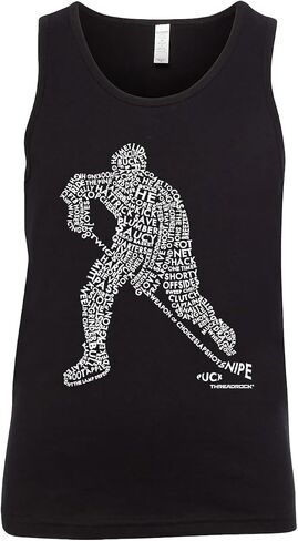 ThreadRock Boys Hockey Player Typography Word Art Youth Tank Top in Kuwait