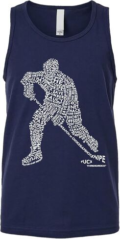 ThreadRock Boys Hockey Player Typography Word Art Youth Tank Top in Kuwait