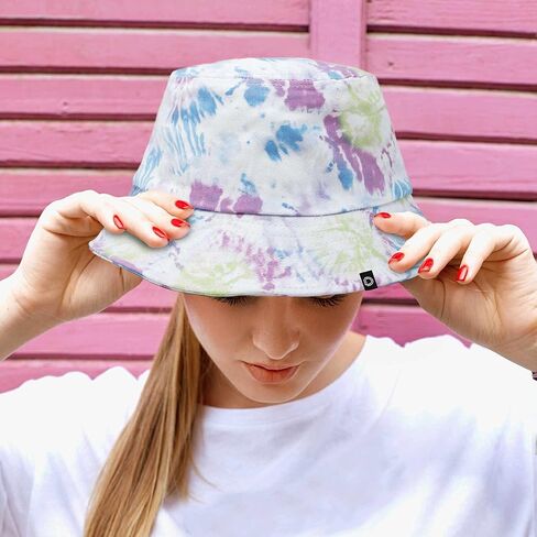 Dalix Tie Dye 100 ٪ Cotton Usisex Outdoor Summer Bucket Hat in Saudi Arabia