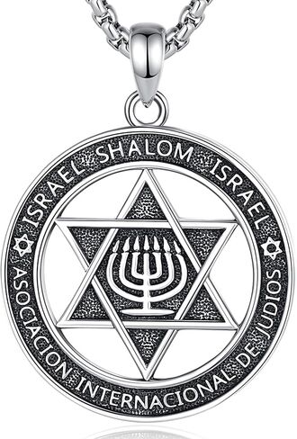 AEONSLOVE Tetragrammaton De Plata 925 Sterling Silver Tetragrammaton Necklace/Metatron Cube Pendant Amuleto De Proteccion Gifts for Women Men in Kuwait