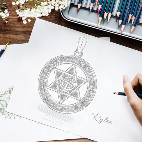 AEONSLOVE Tetragrammaton De Plata 925 Sterling Silver Tetragrammaton Necklace/Metatron Cube Pendant Amuleto De Proteccion Gifts for Women Men in Kuwait