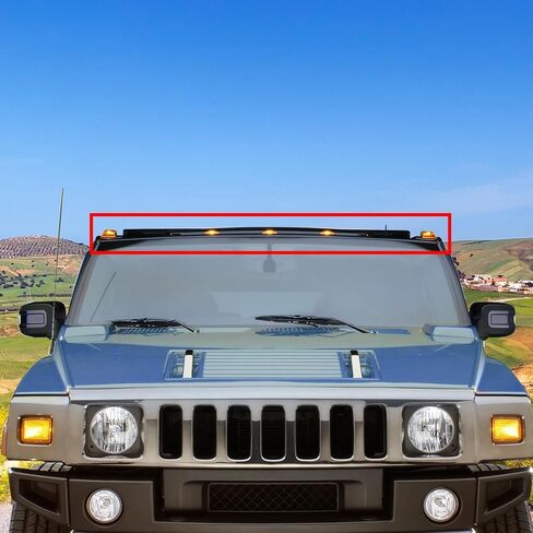 Kojem LED Cab Roof Lights Compatible with 2003-2009 Hummer H2 SUT Top Clearance Running Lights Kits Marker Lamps Smoke Lens & Black Housing 10Pcs in Saudi Arabia