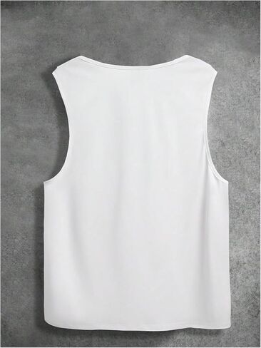 Oyoangle Men's Cowl Neckless Flysiveless T Retged Front Ruched Tank Top Sup Vast Vest in Kuwait