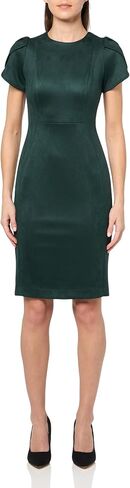 Calvin Klein Women's Short Sleeve Suede Sheath Work Dress in Saudi Arabia