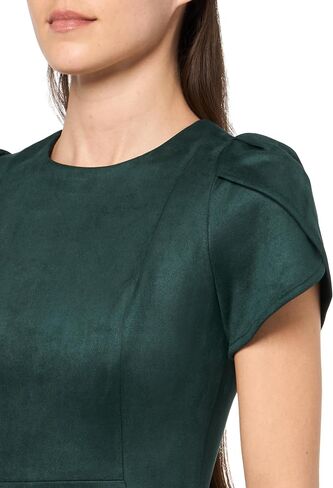Calvin Klein Women's Short Sleeve Suede Sheath Work Dress in Saudi Arabia