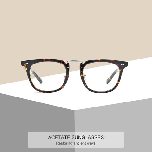Acetate Eye Glasses Frames for Men Retro Vintage Square Eyeglass Women Spectacle Eyewear in Saudi Arabia